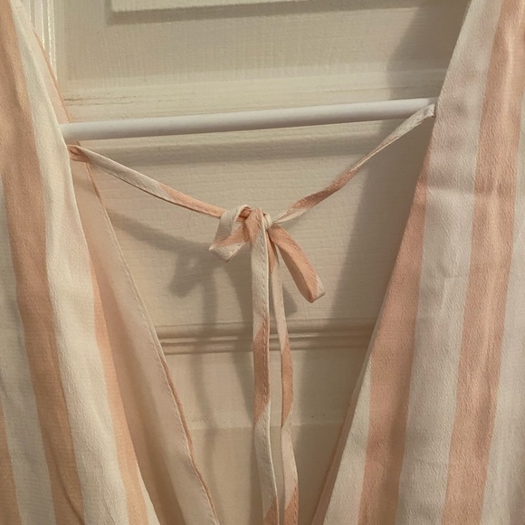 Pink and white vertical striped dress. - Picture 5 of 6